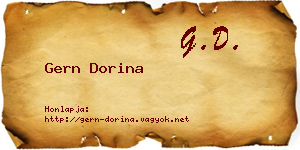 Gern Dorina névjegykártya